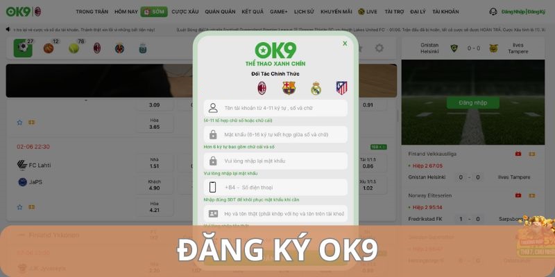Chi tiết từng bước thao tác đăng ký OK9 cơ bản cho bạn mới